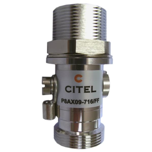 Citel Outdoor RF Protector, Dc-3.5 Ghz, Dc Pass, 25W, Imax 20Ka, Female-Female 716 Connector P8AX09-716/FF - main